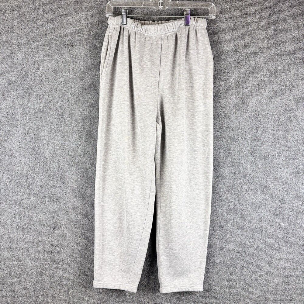 Ashley Hill Sweatpants Womens Petite Gray Lounge Pants 65 Poly Cotton Pockets
